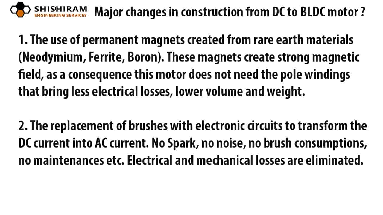 Difference between DC motor & BLDC motor