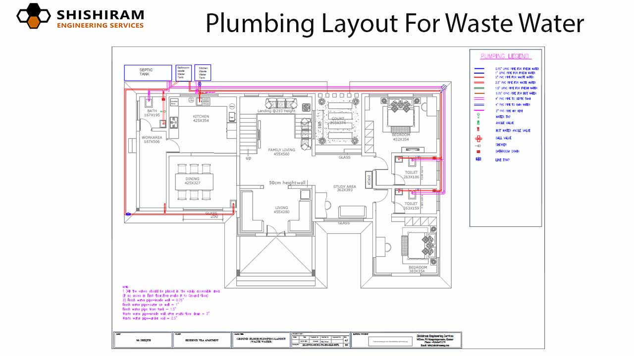 Plumbing Layout For Waste Water for home