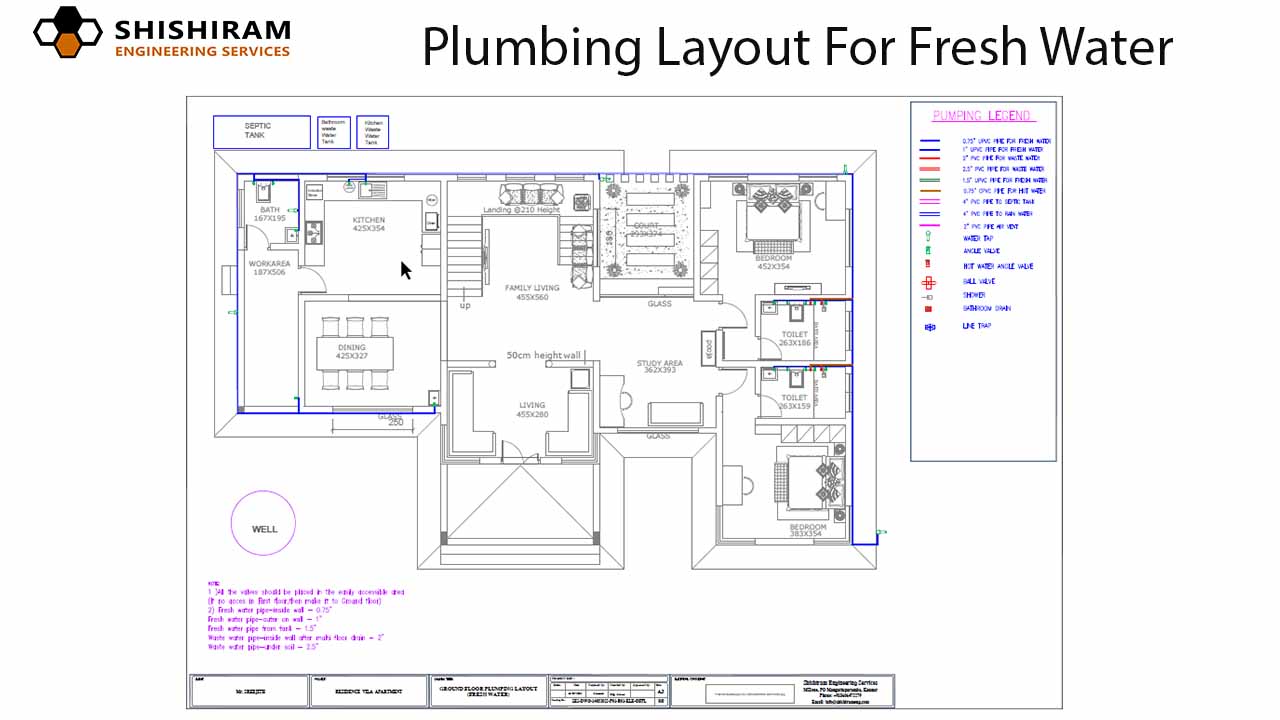 plumbing layout for fresh water for home