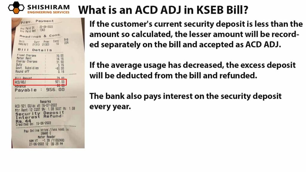 ACD ADJ | KSEB | What is ACD/ADJ in KSEB Bill |