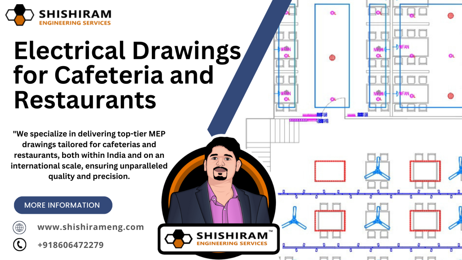 Electrical Drawings for Cafeteria and Restaurants - Electrical System Setup For Restaurants